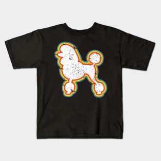 Poodle Dog Retro Style Kids T-Shirt